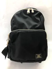美品 SALON de RUBAN サロン ド ルヴァン ナイロン リボン 軽量 リュック デイパック バッグ 黒 ■■ レディース
