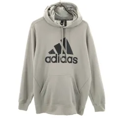 adidas アディダス 長袖 パーカー L グレー系 メンズ 古着