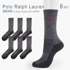 新品未使用 ラルフローレン 靴下 メンズ ハイソックス ビジネスソックス 6足セット ポロ ブラック 黒 Polo Ralph Lauren 6 Pairs Classic Sport 821149PK3