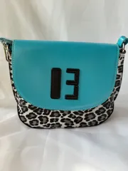 TIPICURREN　ティピィカレン フラップバッグ ショルダー　レオパード　豹柄 ブルー