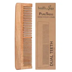 HealthAndYoga(TM) Handcrafted Neem Wood Comb - Anti Dandruff, Non-Static and Eco-friendly- Great for