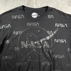 NASA 企業ロゴ 総柄 プリントTシャツ メンズ2XL 