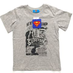 スーパーマン キッズ Tシャツ 半袖Tシャツ 110 120 グレー