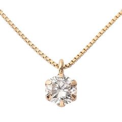 K18 PG さくらダイヤモンド 0.234ct ネックレス さくらカット 桜 