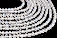 ブルームーンストーン(ホワイトラブラドライト) 4.5mm １連（約３８ｃｍ） パワーストーン 天然石 _RG450-45