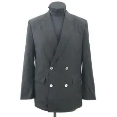 日本製★LANVIN/ランバン★ダブルブレストジャケット【50/L/チャコールグレー】フラップポケット/Made in Japan◆BC409<sale>のサムネイル