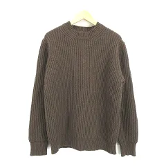 ラルディーニ LARDINI ウール ニット セーター 茶 ブラウン Lのサムネイル