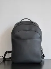 【美品】　MONT BLANC バックパック　ナイロンレザー　レインカバー付き MONTBLANC - モンブラン リュック バックパックの通販 by