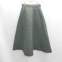 ◇ ⊇ ti. ウエストゴム キルティング ロング フレア スカート サイズM ブラック レディース E  【1410290004814】