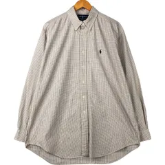 古着 ラルフローレン Ralph Lauren BLAKE 長袖 ボタンダウンチェックシャツ メンズL相当/eaa591239