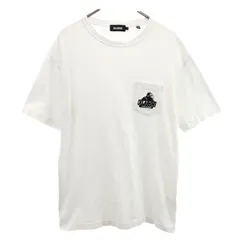 エクストララージ 半袖 Tシャツ L ホワイト系 XLARGE ロゴ刺繍 胸ポケット メンズ 【中古】  【230427】 メール便可