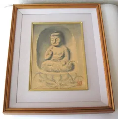 穐月 明 野の佛 (真筆・中古) 額 共シール 4号 - メルカリ