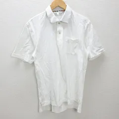 H■オールドバーバリー/BURBERRYS 鹿の子地 胸ロゴ刺繍 半袖シャツ【LY】白/MENS■25【中古】