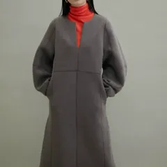 ADAM ET ROPE'  【WEB限定】フォルムスリーブフレアワンピース チャコール