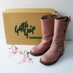 MILK × getta Grip ミルク ゲッタグリップ チャームチェーン付き付き レザーエンジニアブーツ 4/ピンク 23～23.5cm【2400013130356】のサムネイル