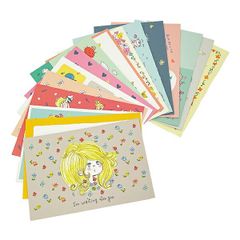 水森亜土 封筒セット グレー 文具 日本製