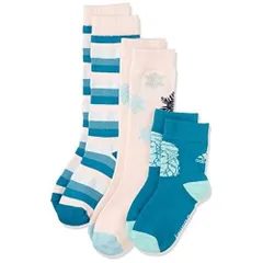アディダス(adidas) ディズニー アナと雪の女王 Frozen ソックス 3足組 DSW17-CD2699 アイシーピンクF17/ミステリーペトロールF17 12-14cm(フリーサイズ)