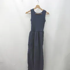 ◇ ⊂ and search　アンドサーチ シンプル 無 ロング ワンピース サイズM ネイビー系 レディース E  【1505290039796】