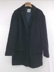◇ nano universe ナノユニバース ウール混 長袖 チェスター コート サイズ38 ネイビー系 レディース P  【1307080002511】