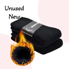 【未使用】靴下 厚手 裏起毛 パイル編み 綿素材 防寒 ふわふわ あったか ソックス 2足セット