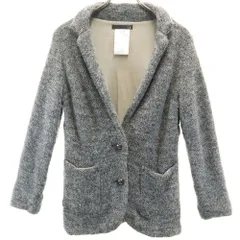 イチパーセント 日本製 ウールブレンド ニット テーラードジャケット 2 グレー 0.01 レディース