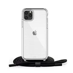 Transparent_iPhone11proamax Handodo Apple iPhone 11 Pro Max 用 ケース iPhone 11 Pro Max カバー ネック ショルダー ストラップ付き スマホ シリコン カバー 紐付き 斜めがけ 織り