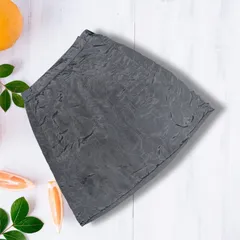 1969　UNIQLO　ユニクロ　巻ミニスカート　グレー　ポケット2　ゴムウエスト　【XS】