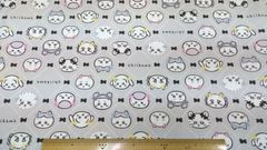 ちいかわ,生地幅110cm×長さ100cm 薄グレー