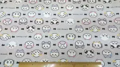 ちいかわ,生地幅110cm×長さ200cm 薄グレー