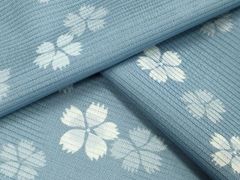 未使用 蜘蛛絞りの半幅帯 水色 綿 麻 - メルカリ