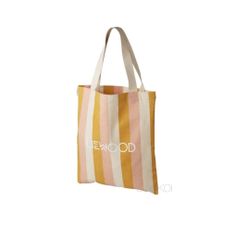 LIEWOOD リーウッド　トートバッグ スモールサイズ　ストライプ/ピンクxイエロー/オーガニックコットン