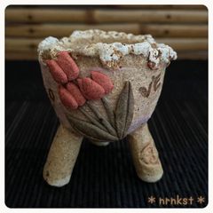 No.26-1 ❁韓国より直輸入❁ 小鉢1点1800円＊組合せ自由＊2点目より送料一律700円＊高級＊韓国鉢＊作家＊一点物 オリジナル作品＊多肉植物＊プレゼントにもぜひ＊