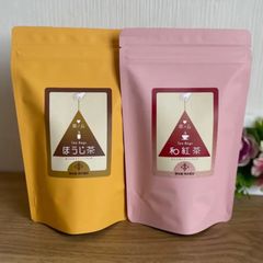 【三角ティーバッグほうじ茶20個入り＆和紅茶20個入りセット】