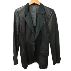 リックオウエンス Rick Owens アーカイブ カンガルーレザー テーラードジャケット 革ジャン 1B イタリア製 黒 ブラック S 1107 ☆AA★のサムネイル