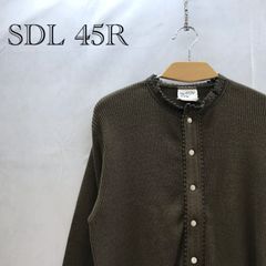 SDL 45R フォーティーファイブアール テレコdeレースカーディガン カーキ 長袖 ボタン レディース