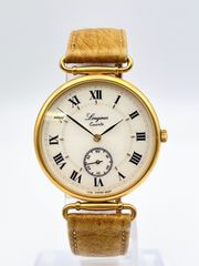 LONGINES/ロンジン　CHARLESTON/チャールストン　メンズ腕時計　20金張り　クォーツ　レザーベルト　ゴールド　ヴィンテージ　アンティーク　SH289
