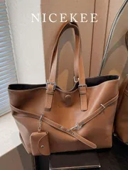 バッグ レディース トートバッグ ビンテージ大容量 多用途デイリーショルダーバッグ、シンプルソリッドカラー軽量トートバッグ、マイヤール ファッショナブルファン型バッグ、ニッチデザインカジュアルアームピットバッグ、通