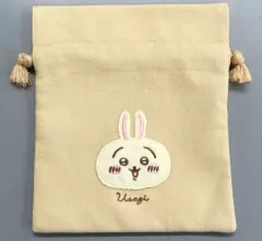 【中古】バッグ うさぎ ふわふわワッペン 巾着 「ちいかわ なんか小さくてかわいいやつ」
