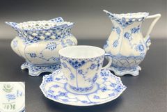 【希少】Royal Copenhagen（ロイヤル・コペンハーゲン） フルレース＆ハーフレース セット アンティークM011