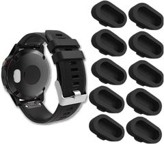 bellpear 互換品 GARMIN ガーミン 防塵プラグ 防水 防滴 保護 充電 端子 カバー キャップ 各10個 Watch ウォッチ Approach Forerunner Fenix(ブラック)のサムネイル