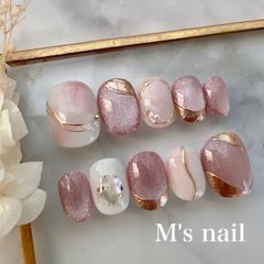 ベリーショート/匿名配送可能/全サイズ入り/結婚式/成人式/成人式ネイル/ネイルチップ/ニュアンスネイル/24枚
