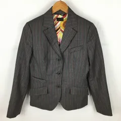 Paul swith BLACK/ポールスミス　ウール/ブレザー/ジャケット　サイズ40　グレー　ストライプ柄　管NO.A9-42のサムネイル