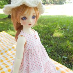 "DearSD"水玉ティアードワンピース
