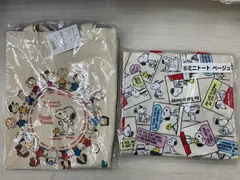 スヌーピー  エコバッグ　フレンズ　ミニトート　ベージュ　２点セット　ピーナッツ