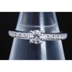 ブルガリ グリフ ソリテール ダイヤモンド リング PT950 プラチナ ダイヤ0.31ｃｔ F-VVS1-G AN853565【美品・鑑定書付】