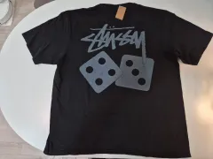 L STUSSY(ステューシー) ダイス 黒 半袖Tシャツ stussy PIGMENT(ピグメント) ダイド
