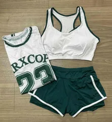 【訳あり】 タンキニ 水着 3点セット 体型カバー ショートパンツ ラッシュガード