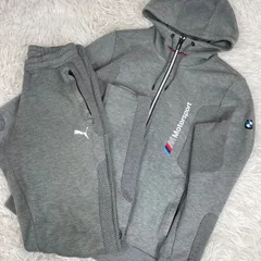PUMA  BMW Motorsport セットアップ　ジャージ　コラボ　ジップアップパーカー　S　トラックパンツ　グレー　スウェット　トレーナー