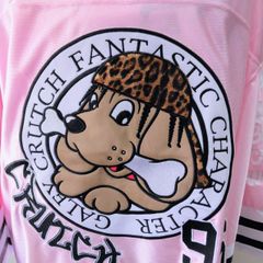 ガルフィー GALFY　ホッケーシャツ　ピンク　サイズ　L（中型犬サイズ）　　Galfy character hockey shirt
