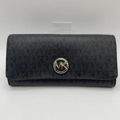 MICHAEL KORS マイケルコース 長財布　ブラック　ロゴ　モノグラム柄　（ME76-1900)